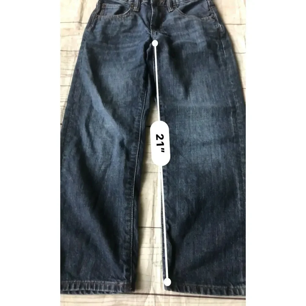 Gap Kids Boys Jeans Loose Fit Dark Wash Blue Sz 8